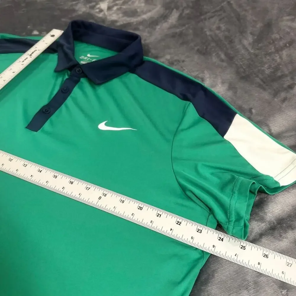 Nike Team Court Polo Performance Mens Sz XL Green Dri Fit